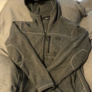 North face Men’s Fleece, Hoodie, size L, Grey